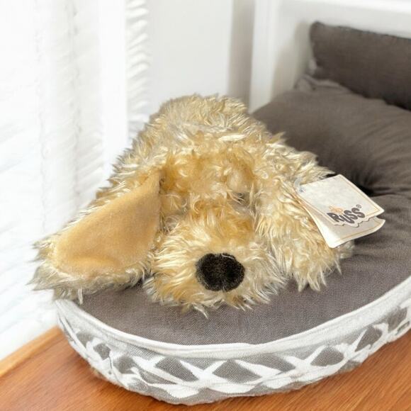 Russ Berrie Plush Dog Pup Gusto Stuffed Animal Baby Shower Nursery Gift Shag 12” - Picture 12 of 12